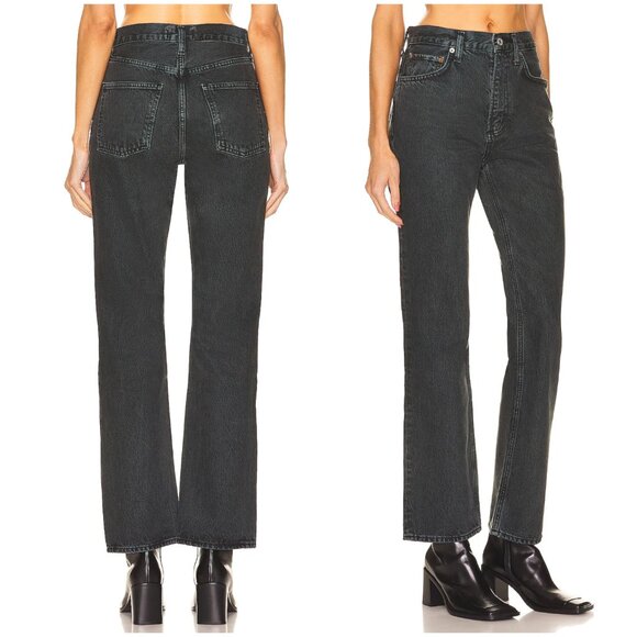 AGOLDE Jeans High Rise Vintage Boot Washed Black size 24 - Picture 3 of 12